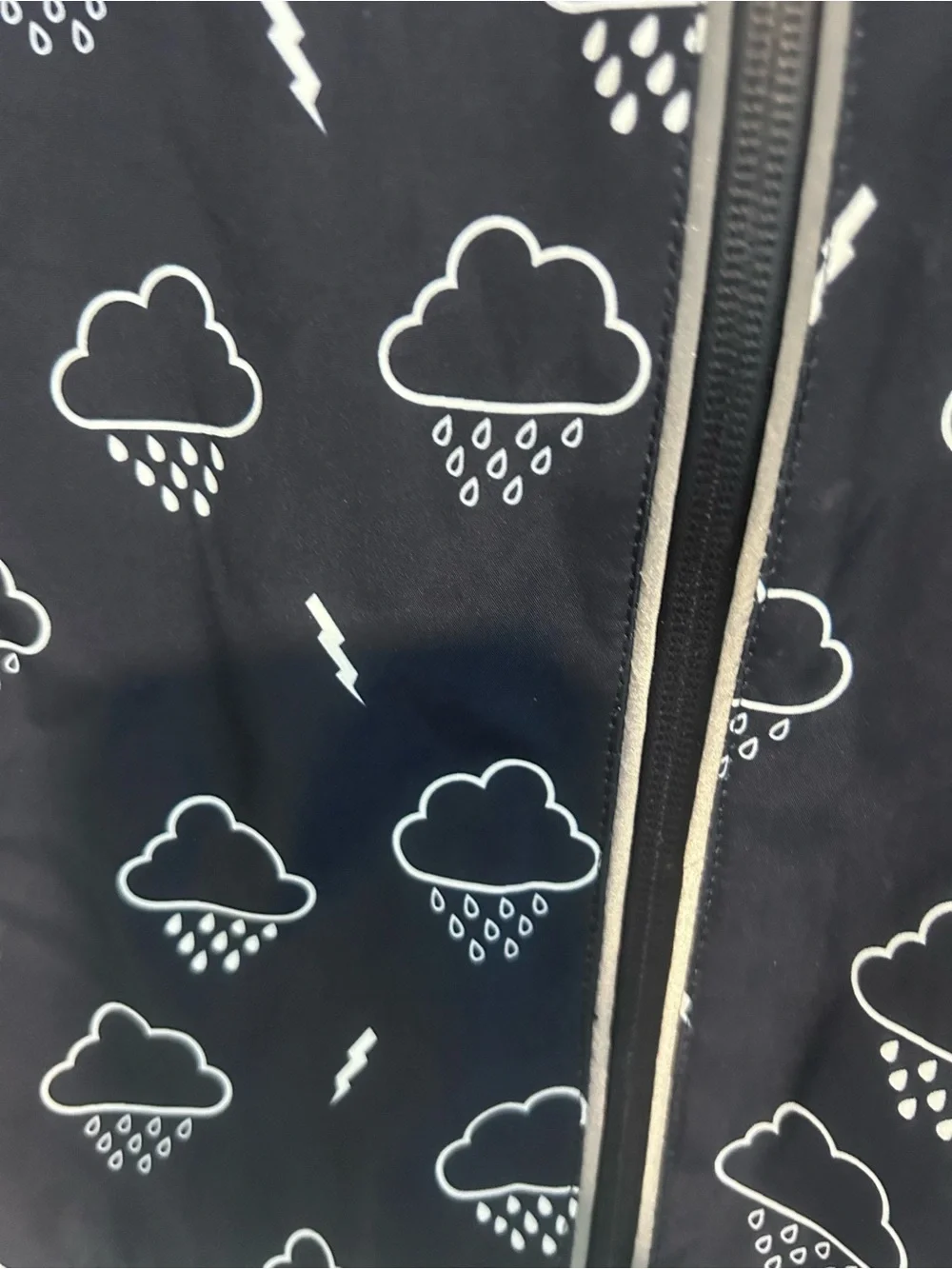 Honey King Kids Navy Cloud-Print Rain Jacket Size 2T